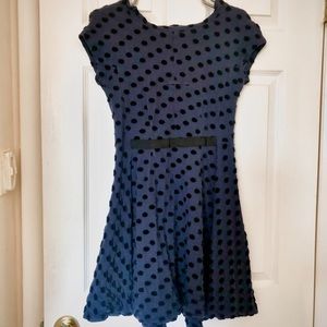 Marc by Marc Jacobs black and navy polka dot dress